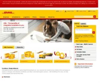 DHL.com.tt(DHL) Screenshot