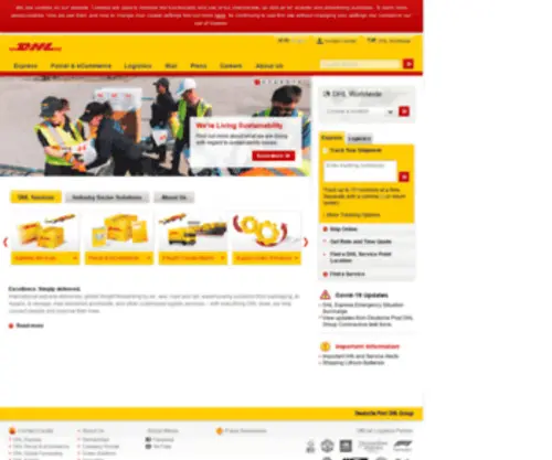 DHL.com(Global) Screenshot