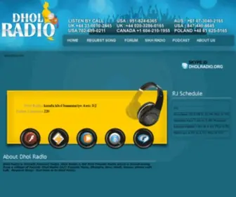 Dholradio.org(Dhol Radio is Punjabi Internet Radio. Dhol Radio) Screenshot