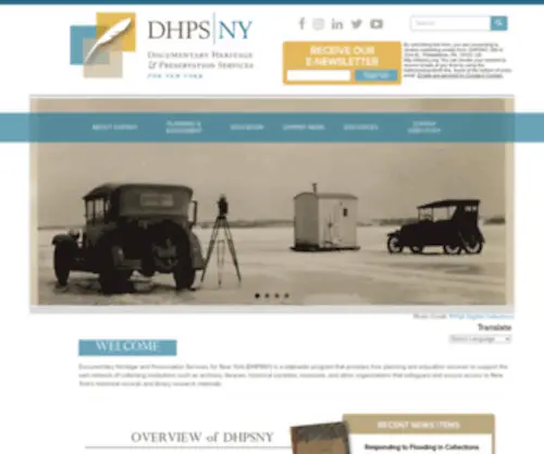 DHPSNY.org(Documentary Heritage and Preservation Services for New York) Screenshot