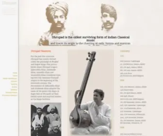 Dhrupad.info(Classical North Indian temple and court music of the Dagar tradition) Screenshot