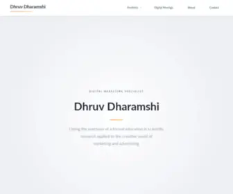 Dhruvdharamshi.com(Digital Marketing Specialist) Screenshot