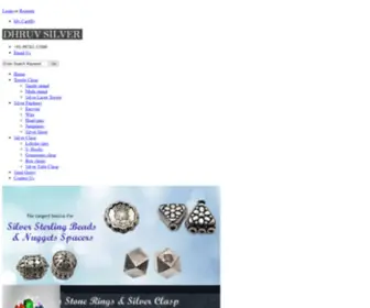 Dhruvsilver.com(Online Buy Wholesale Sterling Silver Beads) Screenshot