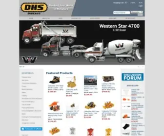 DHsdiecast.com(DHS DIECAST Collectible Model Cranes) Screenshot