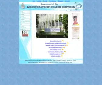DHsgoa.gov.in(Directorate of Health Services) Screenshot