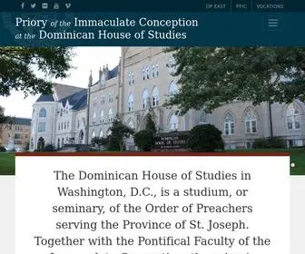 DHSpriory.org(Priory of the Immaculate Conception at the Dominican House of Studies) Screenshot