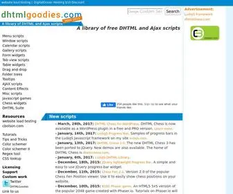 DHTMlgoodies.com(Ajax And Javascript Code Library) Screenshot