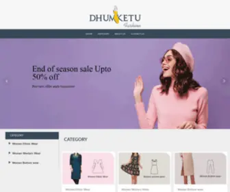 Dhumketufashion.com(Dhumketu Fashion) Screenshot