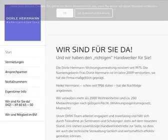 DHW-Bremen.de(Dorle Herrmann Wohnungsverwaltung GmbH & Co) Screenshot