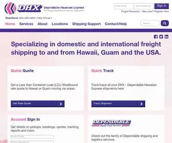 DHX.com(Hawaii freight/cargo shipping) Screenshot