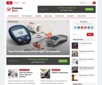 Diabetesboss.com(Managing and Controlling Diabetes Efficiently) Screenshot