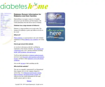 Diabeteshome.ca(Diabetes Domain Information for Diabetics and their families) Screenshot