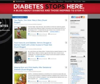 Diabetesstopshere.org(A Blog about Diabetes and Those Inspired to Stop it) Screenshot