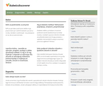 DiabetiCDiscoverer.com(Spletna Revija O Sladkorni Bolezni) Screenshot