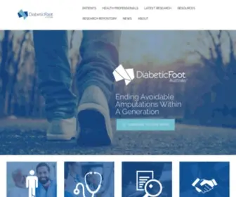 DiabeticFootaustralia.org(DFA's vision) Screenshot