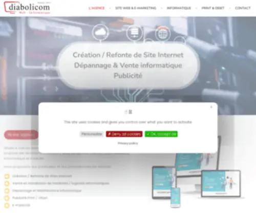 Diabolicom.fr(Informatique, Création site internet, Publicité) Screenshot
