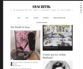 Diacritik.com(Le magazine qui met l'accent sur la culture) Screenshot