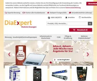 Diaexpert.de(Ihr Onlineshop für Diabetesbedarf) Screenshot
