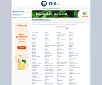 Dia.fr(Drives, Supermarchés, Hypermarchés, Supérettes et Magasins Bio) Screenshot
