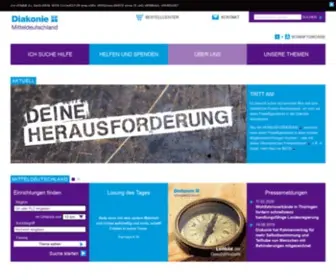 Diakonie-Mitteldeutschland.de(Willkommen bei der Diakonie Mitteldeutschland) Screenshot