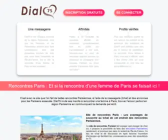 Dial75.fr(Site de rencontres Paris) Screenshot
