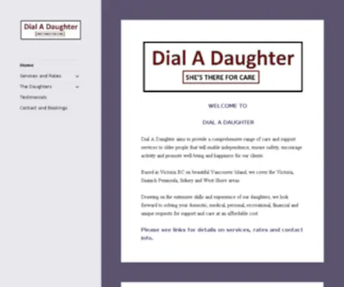 Dialadaughter.ca(Daughter London) Screenshot