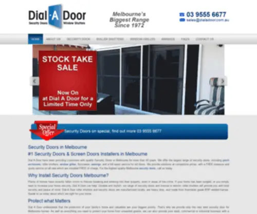 Dialadoorsmelbourne.com.au(Security Doors Melbourne) Screenshot