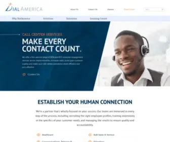 Dialamerica.com(Call Center Services) Screenshot