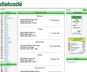 Dialcode.org(Dial Codes for Cities round the World) Screenshot
