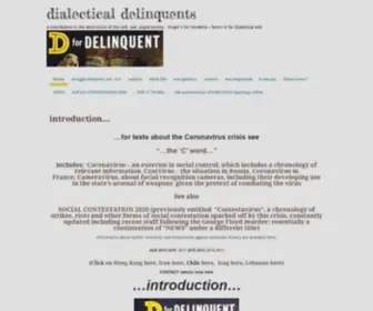 Dialectical-Delinquents.com(Dialectical delinquents) Screenshot