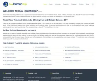 Dialhumanhelp.com(Dial Human Help Troubleshooting Guide24/7 Assistance) Screenshot