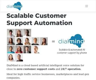 Dialmind.com(Scalable Customer Support Automation) Screenshot