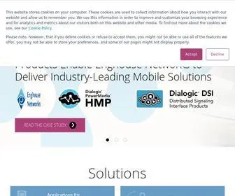 Dialogic.com(Cloud-Optimized Real-Time Communications Solutions) Screenshot