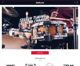 Dialtunedrums.com(Dialtune is a cable tuning snare drum) Screenshot