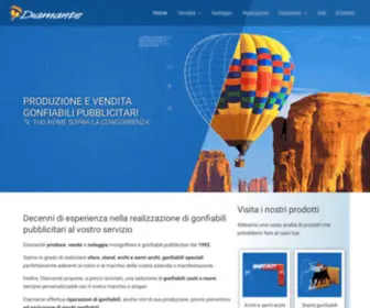 Diamantemongolfiere.com(Produzione, Noleggio e Vendita gonfiabili pubblicitari) Screenshot