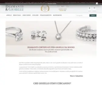 Diamantiegioielli.it(Gioielli con Diamanti Certificati e Montature In Oro bianco) Screenshot