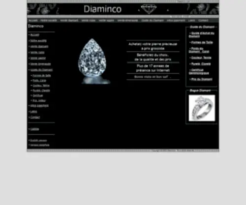 Diaminco.com(Vente diamant et pierre précieuse à prix grossiste) Screenshot