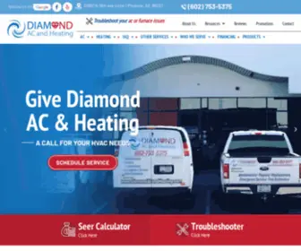 Diamondacandheating.com(Diamond AC and Heating proudly) Screenshot