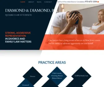 Diamondanddiamond.com(North & Central Jersey Family Law Attorney) Screenshot