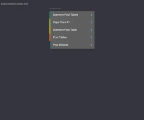 Diamondbilliards.net(Diamond Billiard Products Inc) Screenshot