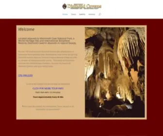 Diamondcaverns.com(Cave Tours) Screenshot