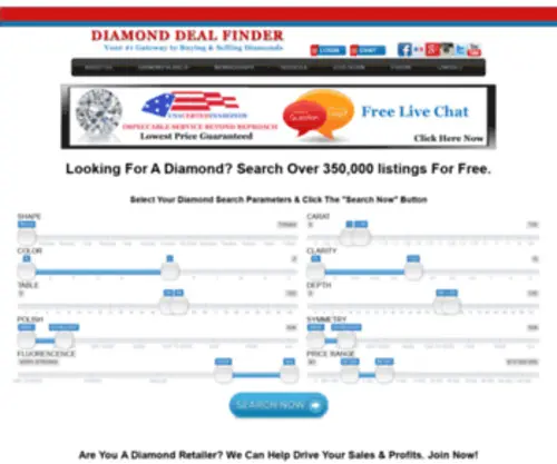 Diamonddealfinder.com(Diamonddealfinder) Screenshot
