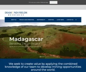 Diamondfields.com(DIAMOND FIELDS RESOURCES) Screenshot