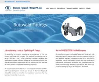 Diamondflanges.com(Diamond Flanges & Fittings Pvt) Screenshot