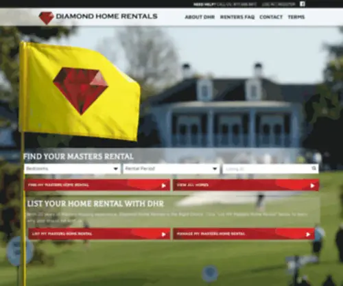 Diamondhomerentals.com(Masters Housing) Screenshot