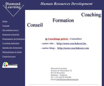 Diamondlearning.be(Formation Coaching Belgique) Screenshot