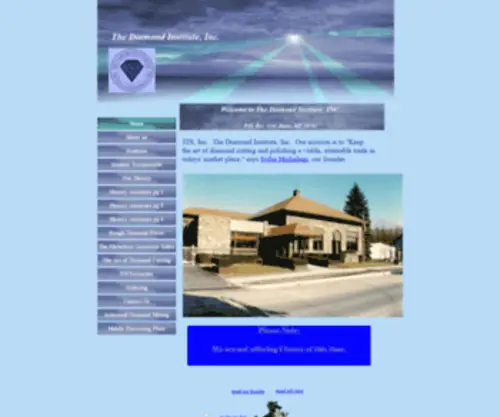 Diamondologist.com(Home The Diamond Institute Inc) Screenshot
