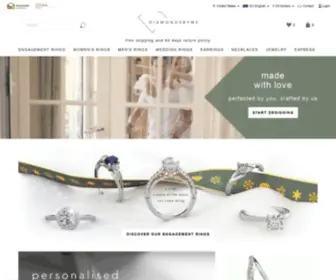 Diamondsbyme.com(Design your own diamond jewelry) Screenshot