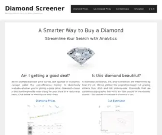 Diamondscreener.com(Mining Data to Find the Best Diamonds) Screenshot
