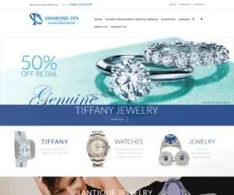 Diamondten.com(Diamondten Jewelers) Screenshot